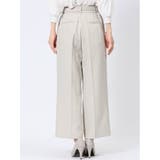 ストレッチウォッシャブル シャーク ワイドパンツ ベージュ(セットアップ可能) | TAKA-Q WOMEN | 詳細画像8