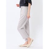 ストレッチウォッシャブル テーパードパンツ ライトグレー(セットアップ可能) | TAKA-Q WOMEN | 詳細画像2