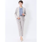 ストレッチウォッシャブル テーパードパンツ ライトグレー(セットアップ可能) | TAKA-Q WOMEN | 詳細画像5
