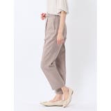 ストレッチウォッシャブル テーパードパンツ ベージュ(セットアップ可能) | TAKA-Q WOMEN | 詳細画像2