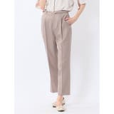 33ベージュ | ストレッチウォッシャブル テーパードパンツ ベージュ(セットアップ可能) | TAKA-Q WOMEN