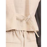 リネン風シャンブレー ショートジレ(セットアップ可能) | TAKA-Q WOMEN | 詳細画像19 