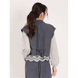 リネン風シャンブレー ショートジレ(セットアップ可能) | TAKA-Q WOMEN | 詳細画像23 