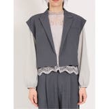 リネン風シャンブレー ショートジレ(セットアップ可能) | TAKA-Q WOMEN | 詳細画像25 