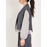 リネン風シャンブレー ショートジレ(セットアップ可能) | TAKA-Q WOMEN | 詳細画像26 