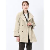 54カーキ | ツイル ハーフスタンドコート | TAKA-Q WOMEN