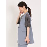 麻調合繊 ロングジレ(セットアップ可能) | TAKA-Q WOMEN | 詳細画像2 