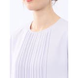 消しプリーツ 7分袖プルオーバーブラウス | TAKA-Q WOMEN | 詳細画像10