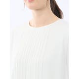 消しプリーツ 7分袖プルオーバーブラウス | TAKA-Q WOMEN | 詳細画像22