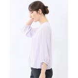 消しプリーツ 7分袖プルオーバーブラウス | TAKA-Q WOMEN | 詳細画像4