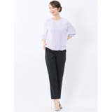 消しプリーツ 7分袖プルオーバーブラウス | TAKA-Q WOMEN | 詳細画像5