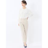 バンドカラー配色 比翼 長袖ブラウス | TAKA-Q WOMEN | 詳細画像5 