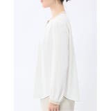 バンドカラー配色 比翼 長袖ブラウス | TAKA-Q WOMEN | 詳細画像7 