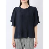 消しプリーツ 半袖プルオーバーブラウス | TAKA-Q WOMEN | 詳細画像28