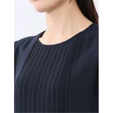 消しプリーツ 半袖プルオーバーブラウス | TAKA-Q WOMEN | 詳細画像31