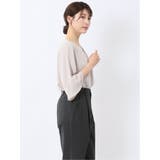 ネックレス付き 7分袖プルオーバーブラウス | TAKA-Q WOMEN | 詳細画像4