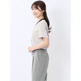 バンドカラーパイピング 半袖比翼ブラウス | TAKA-Q WOMEN | 詳細画像12