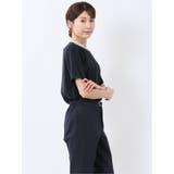 バンドカラーパイピング 半袖比翼ブラウス | TAKA-Q WOMEN | 詳細画像24