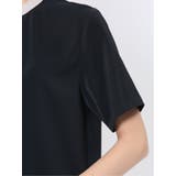 バンドカラーパイピング 半袖比翼ブラウス | TAKA-Q WOMEN | 詳細画像30