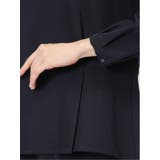 ダブルクロス ペプラム プルオーバーブラウス 紺(セットアップ可能) | TAKA-Q WOMEN | 詳細画像11 