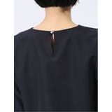 ダブルクロス ペプラム プルオーバーブラウス 紺(セットアップ可能) | TAKA-Q WOMEN | 詳細画像12 