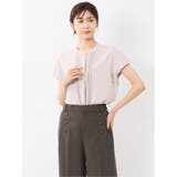 12ピンク | バンドカラータック ノースリ比翼ブラウス | TAKA-Q WOMEN