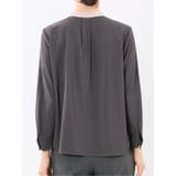 バンドカラー配色 比翼 長袖ブラウス | TAKA-Q WOMEN | 詳細画像17 