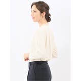 バンドカラー配色 比翼 長袖ブラウス | TAKA-Q WOMEN | 詳細画像2 