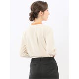 バンドカラー配色 比翼 長袖ブラウス | TAKA-Q WOMEN | 詳細画像21 