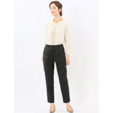 バンドカラー配色 比翼 長袖ブラウス | TAKA-Q WOMEN | 詳細画像23 