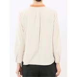 バンドカラー配色 比翼 長袖ブラウス | TAKA-Q WOMEN | 詳細画像26 