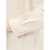 バンドカラー配色 比翼 長袖ブラウス | TAKA-Q WOMEN | 詳細画像28 