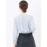 バンドカラー配色 比翼 長袖ブラウス | TAKA-Q WOMEN | 詳細画像30 