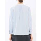 バンドカラー配色 比翼 長袖ブラウス | TAKA-Q WOMEN | 詳細画像35 