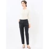 バンドカラー配色 比翼 長袖ブラウス | TAKA-Q WOMEN | 詳細画像5 