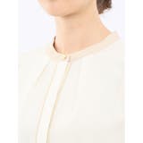 バンドカラー配色 比翼 長袖ブラウス | TAKA-Q WOMEN | 詳細画像9 