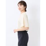 シボサテン ギャザーネック半袖プルオーバーブラウス | TAKA-Q WOMEN | 詳細画像15