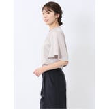 シボサテン ギャザーネック半袖プルオーバーブラウス | TAKA-Q WOMEN | 詳細画像26