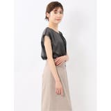シボサテン ノースリ プルオーバーブラウス | TAKA-Q WOMEN | 詳細画像15