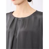 シボサテン ノースリ プルオーバーブラウス | TAKA-Q WOMEN | 詳細画像20
