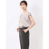 シボサテン ノースリ プルオーバーブラウス | TAKA-Q WOMEN | 詳細画像24