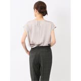 シボサテン ノースリ プルオーバーブラウス | TAKA-Q WOMEN | 詳細画像25