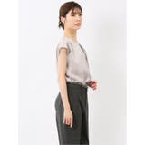 シボサテン ノースリ プルオーバーブラウス | TAKA-Q WOMEN | 詳細画像26