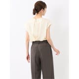シボサテン ノースリ プルオーバーブラウス | TAKA-Q WOMEN | 詳細画像3