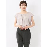 33ベージュ | シボサテン ノースリ プルオーバーブラウス | TAKA-Q WOMEN
