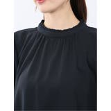 スタンドフリル 長袖プルオーバーブラウス | TAKA-Q WOMEN | 詳細画像36 