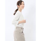 ラッフルフリル 7分袖 プルオーバー ブラウス | TAKA-Q WOMEN | 詳細画像4