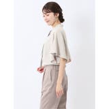 配色ボウタイ 半袖比翼ブラウス | TAKA-Q WOMEN | 詳細画像12