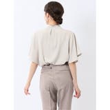 配色ボウタイ 半袖比翼ブラウス | TAKA-Q WOMEN | 詳細画像13