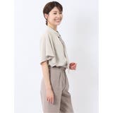 配色ボウタイ 半袖比翼ブラウス | TAKA-Q WOMEN | 詳細画像14
